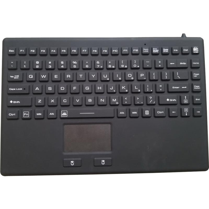 DSI WATERPROOF IP68 SILICONE TENKEYLESS KEYBOARD WITH TOUCHPAD - 87 Key - TouchPad - Windows - Black MPN:KB-JH-87