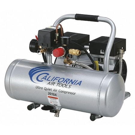 Ultra Quiet Oil-Free Air Compressor 2 gal 1-HP w/ Al Tank MPN:2010A