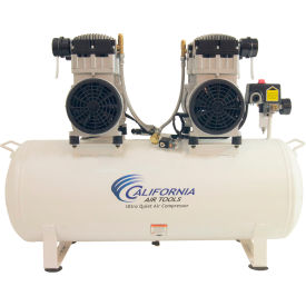 California Air Tools 4HP 230V Single Phase 20 Gallon Horizontal Duplex Air Compressor CAT-20040C