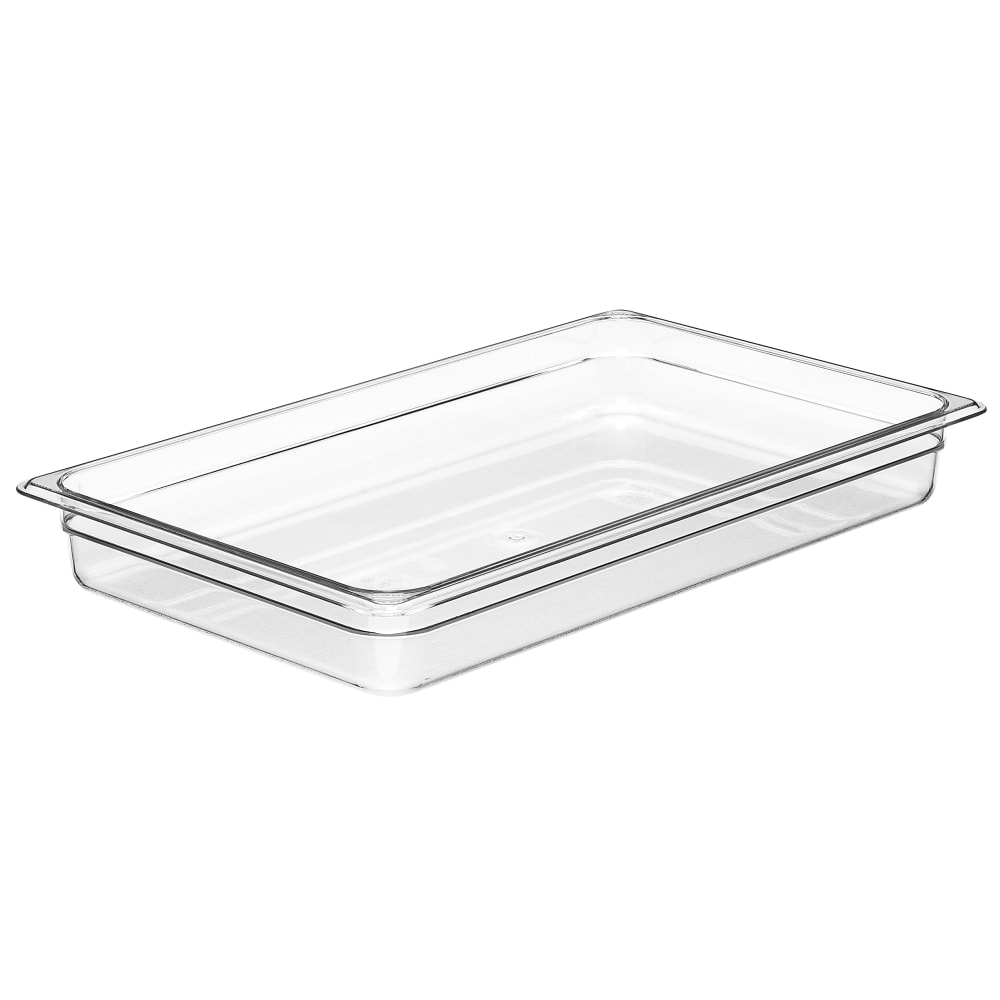 Cambro Camwear GN 1/1 Size 2in Food Pans, 2inH x 12-3/4inW x 20-7/8inD, Clear, Set Of 6 Pans MPN:12CW135