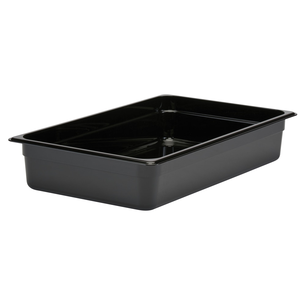 Cambro Camwear GN 1/1 Size 4in Food Pans, 4inH x 12-3/4inW x 20-7/8inD, Black, Set Of 6 Pans MPN:14CW110