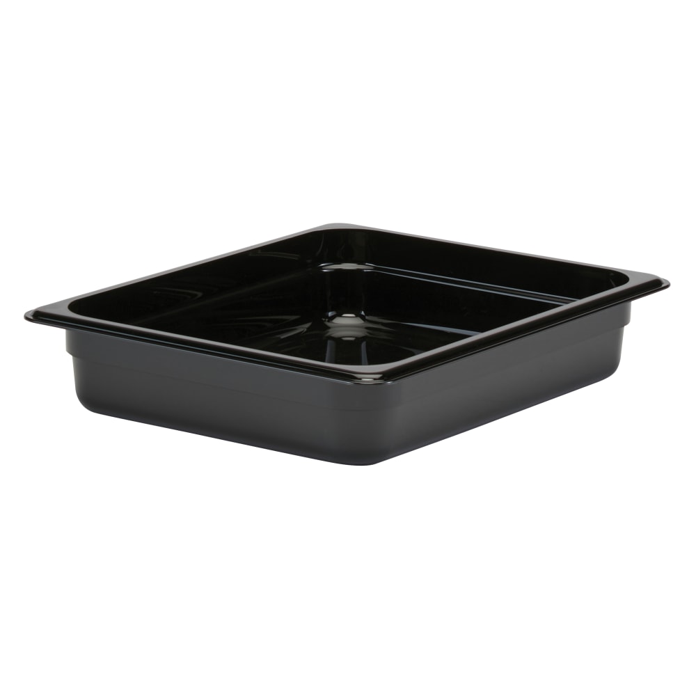 Cambro Camwear GN 1/2 Size 2in Food Pans, 2inH x 10-1/2inW 12-3/4inD, Black, Set Of 6 Pans MPN:22CW110