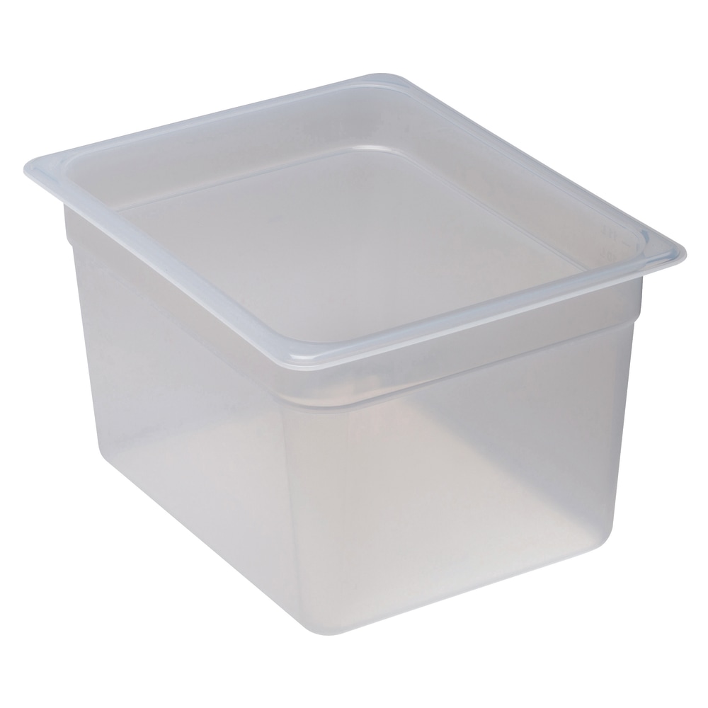Cambro Translucent GN 1/2 Food Pans, 8inH x 10-7/16inW x 12-3/4inD, Pack Of 6 Containers MPN:28PP190