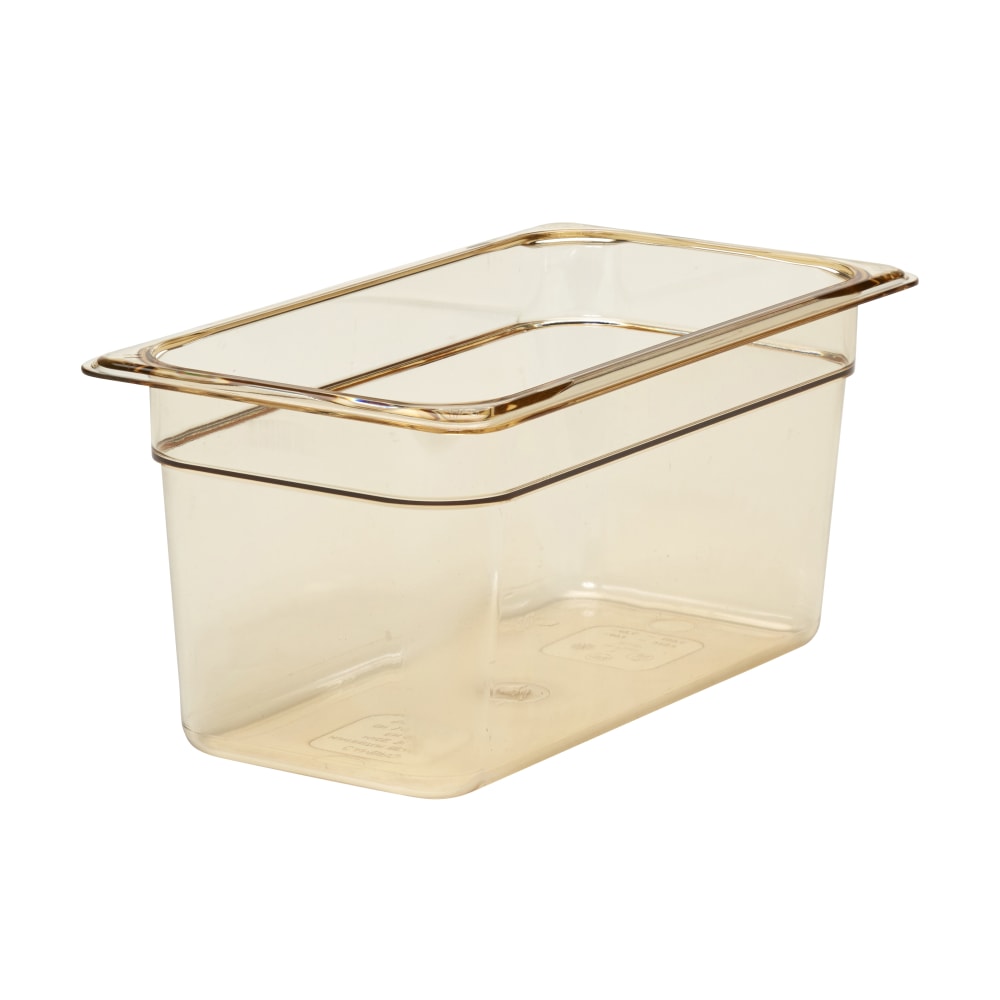 Cambro H-Pan High-Heat GN 1/3 Food Pans, 6inH x 6-15/16inW x 12-3/4inD, Amber, Pack Of 6 Pans MPN:36HP150