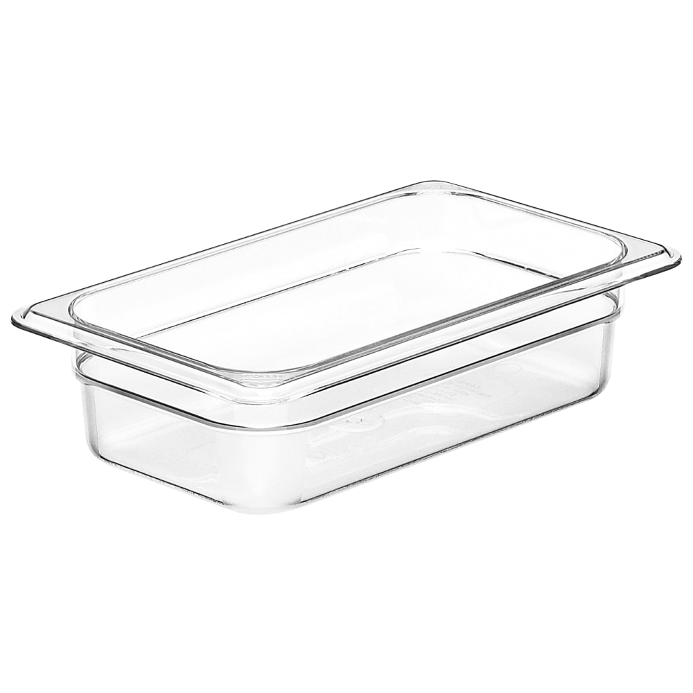 Cambro Camwear GN 1/4 Size 2in Food Pans, 2inH x 6-3/8inW x 10-1/2inD, Clear, Set Of 6 Pans MPN:42CW135