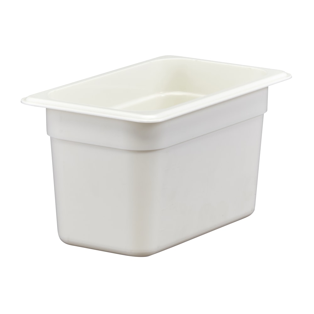 Cambro Camwear GN 1/4 Size 6in Food Pans, 6inH x 6-3/8inW x 10-1/2inD, White, Set Of 6 Pans MPN:46CW148
