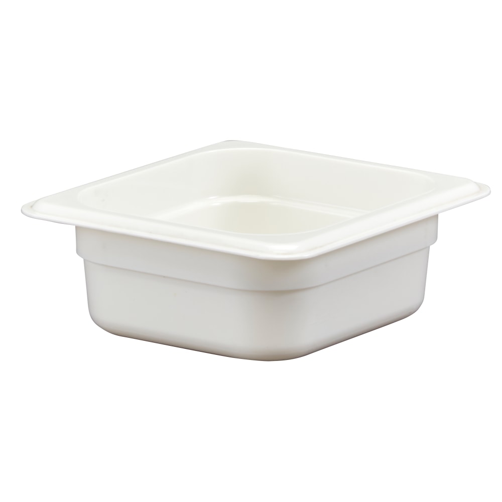 Cambro Camwear GN 1/6 Size 2in Food Pans, 2inH x 6-3/8inW x 7inD, White, Set Of 6 Pans MPN:62CW148