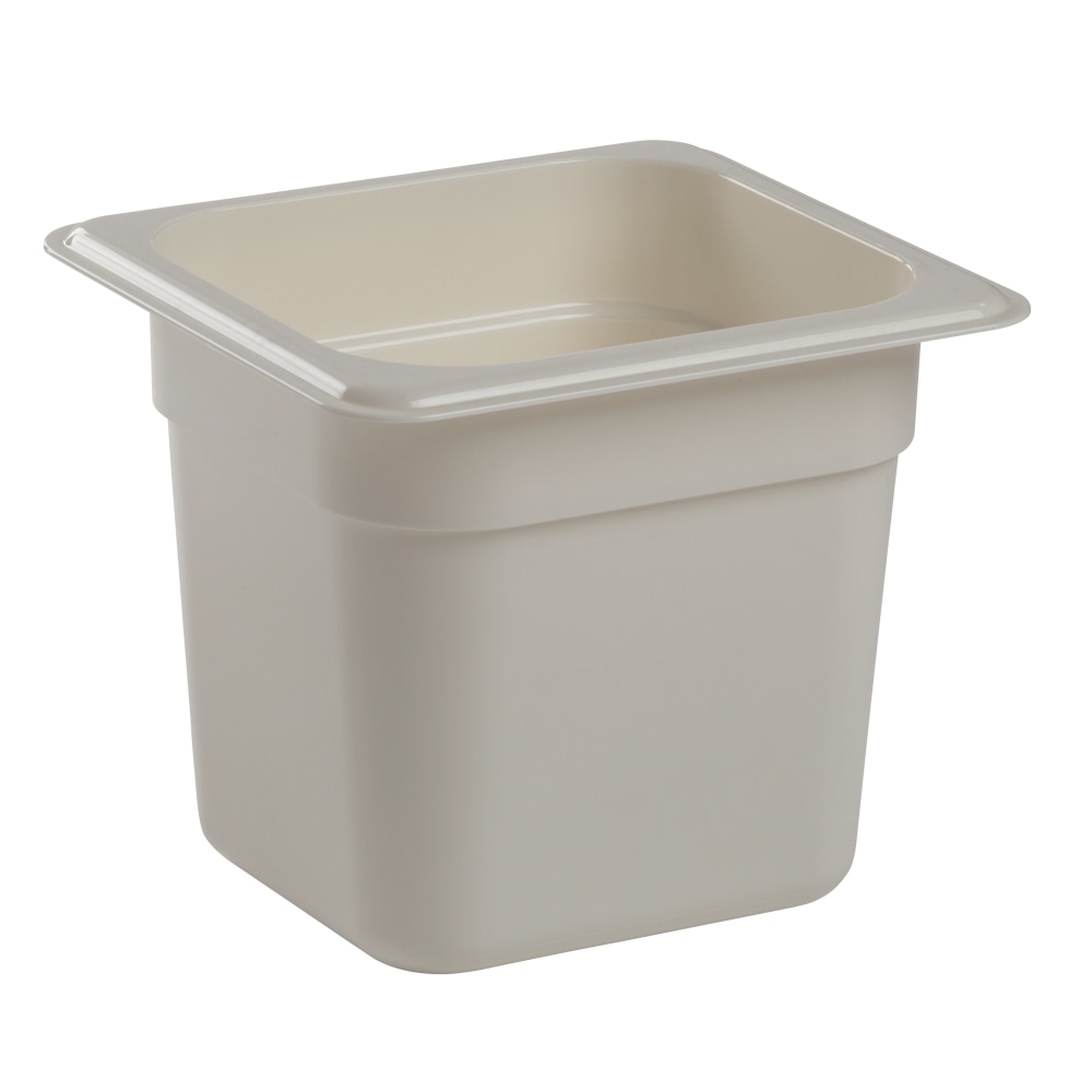Cambro Camwear GN 1/6 Size 6in Food Pans, 6inH x 6-3/8inW x 7inD, White, Set Of 6 Pans MPN:66CW148