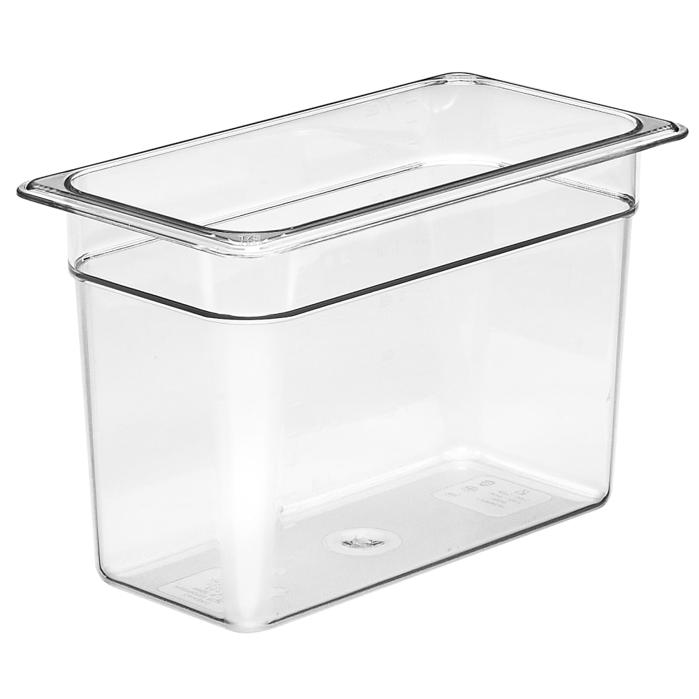 Cambro Camwear GN 1/3 Size 8in Food Pans, 8inH x 7inW 12-3/4inD, Clear, Set Of 6 Pans MPN:CAM38CW135.