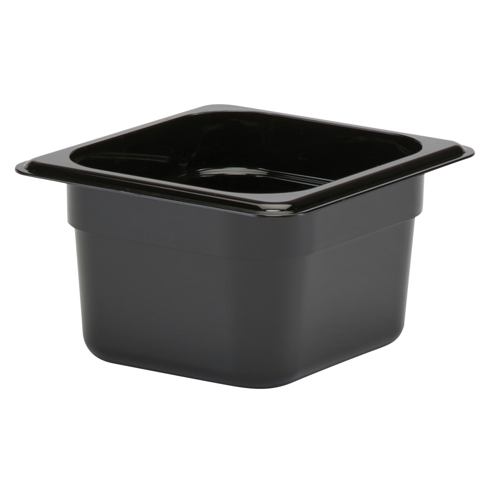 Cambro Camwear GN 1/6 Size 4in Food Pans, 4inH x 6-3/8inW x 7inD, Black, Set Of 6 Pans MPN:CAM64CW110