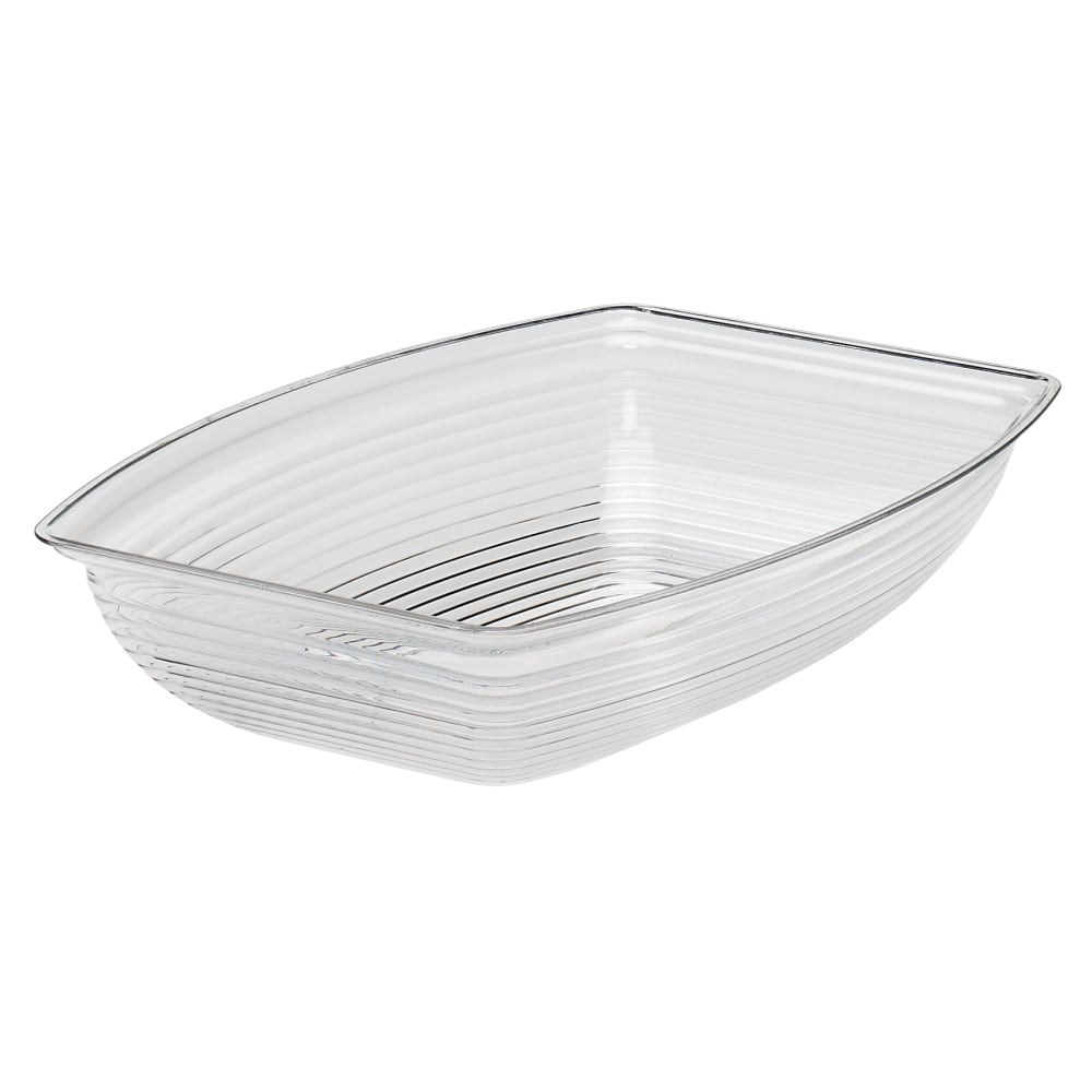 Cambro Camwear Rectangular Ribbed Bowls, 12 Qt, Clear, Pack Of 4 Bowls MPN:RSB1419CW135