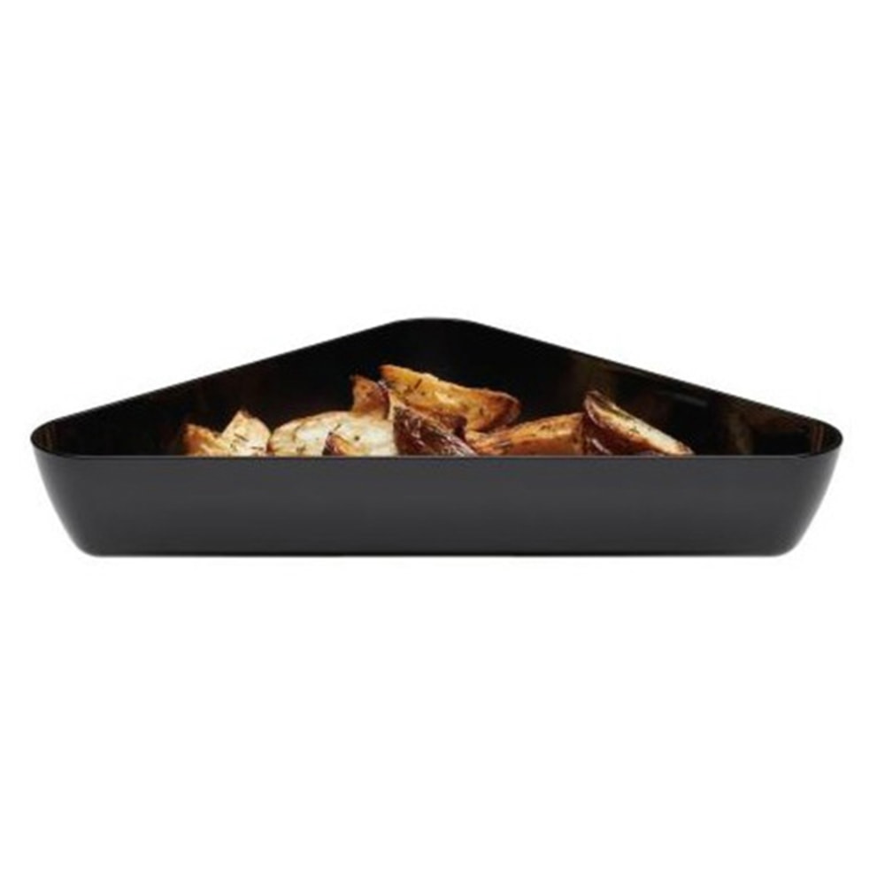 Cambro ShowFest Plastic Triangular Dish, 3 Qt, Black MPN:SFT1212110