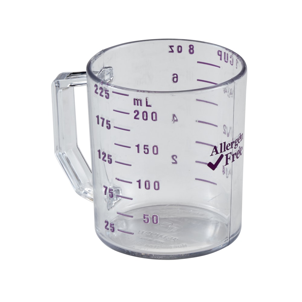 Cambro Camwear Measuring Cups, 8 Oz, Allergen-Free Purple, Pack Of 12 Cups MPN:CAM25MCCW441