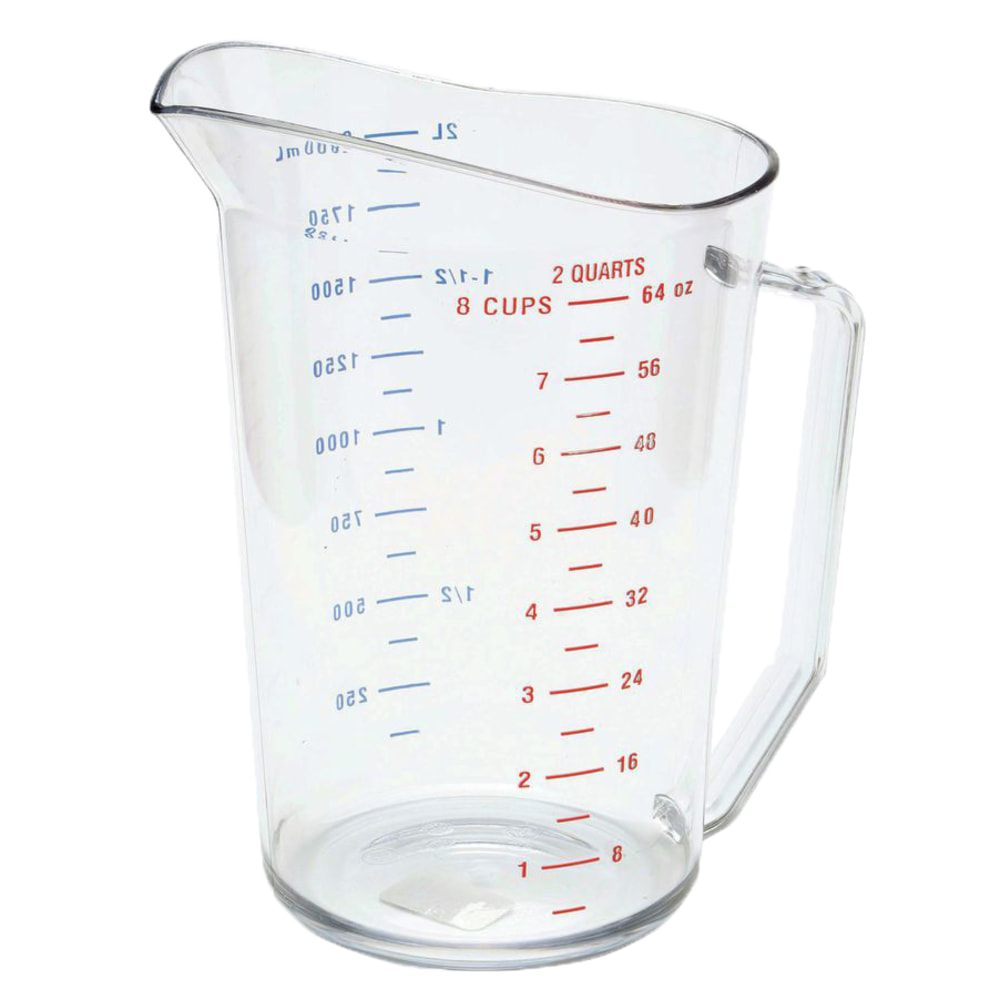 Hoffman Measuring Cups, 2 Qt, Clear, Pack Of 12 Measuring Cups MPN:CB200MCCW135