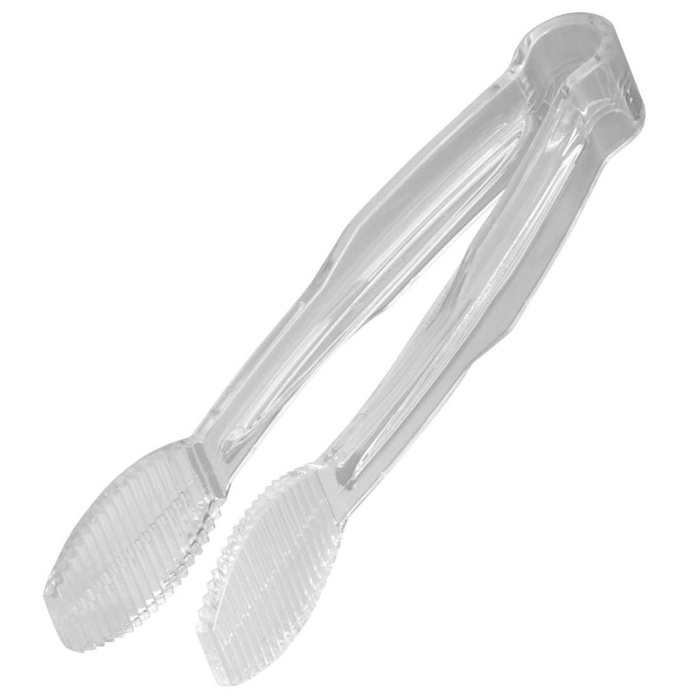 Cambro Plastic Tongs, Flat Grip, 6in, Clear, Pack Of 12 Tongs MPN:IGTG6135