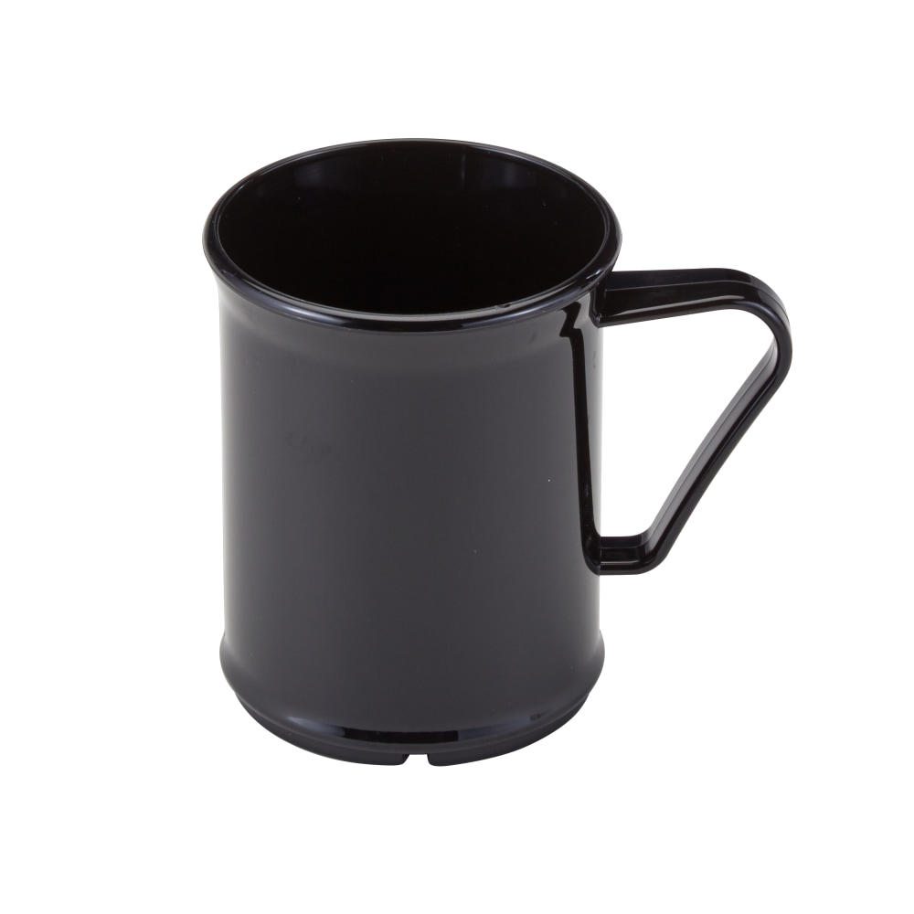Cambro Camwear Dinnerware Mugs, 9.6 Oz, Black, Set Of 48 Mugs MPN:96CW110