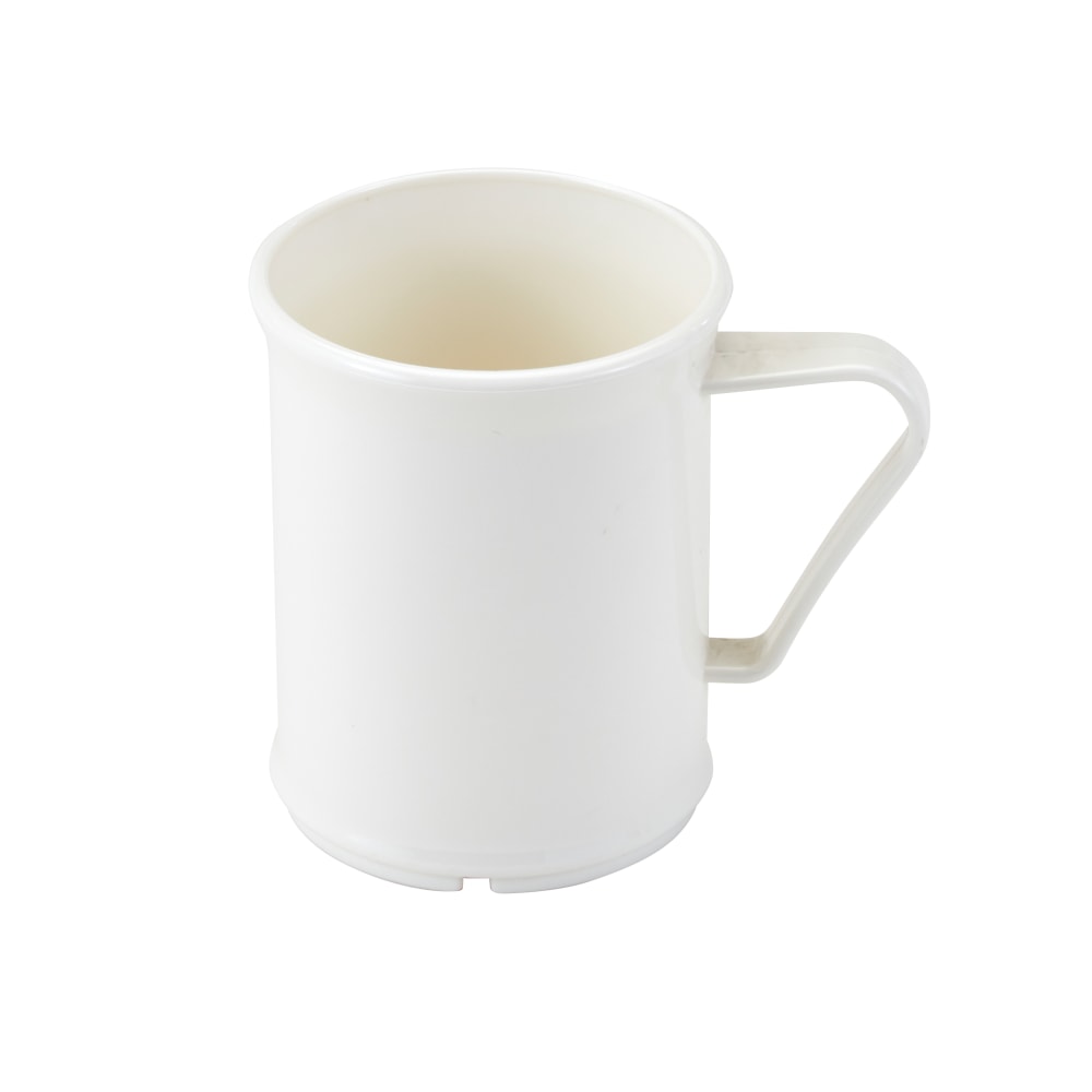 Cambro Camwear Dinnerware Mugs, 9.6 Oz, White, Set Of 48 Mugs MPN:96CW148