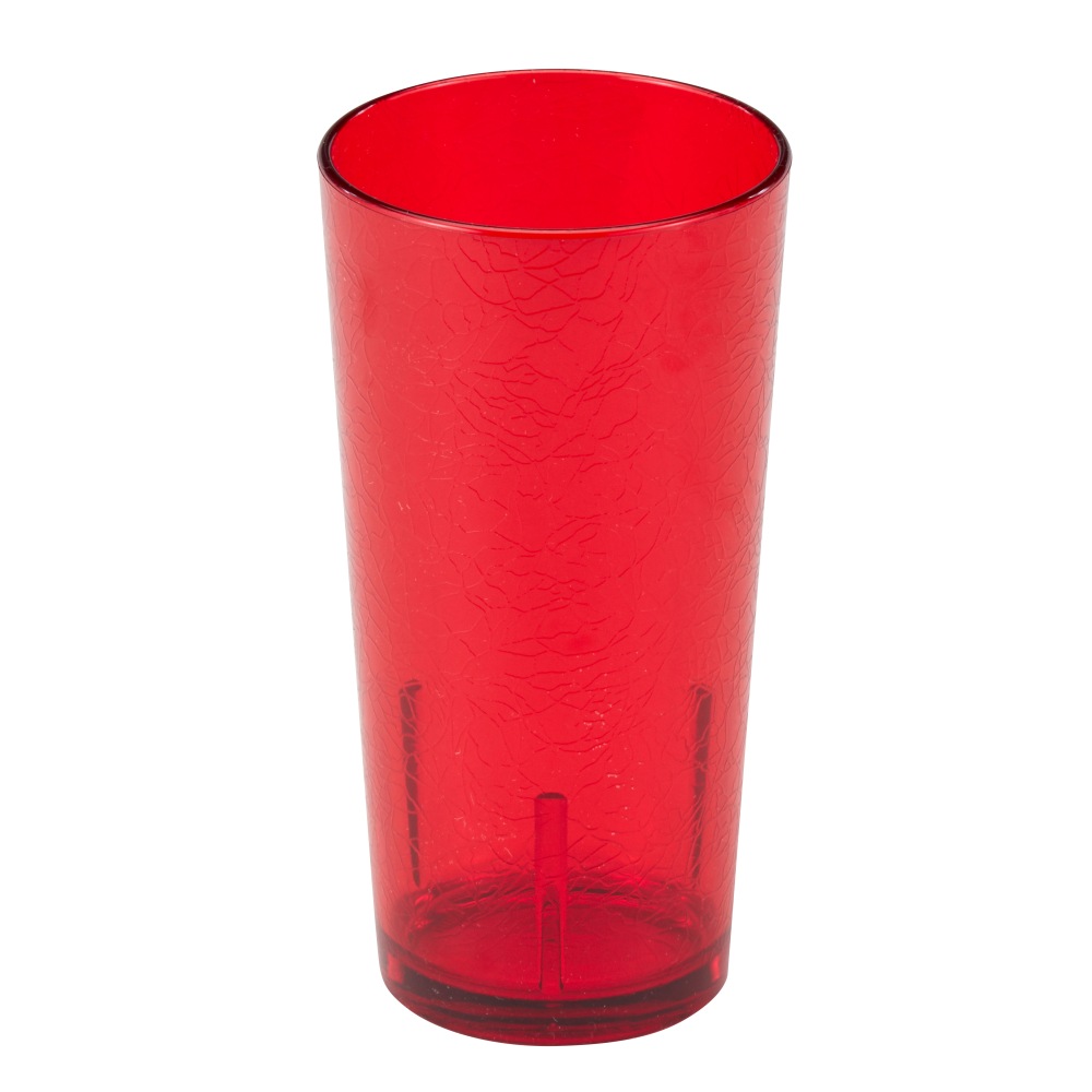 Cambro Del Mar Styrene Tumblers, 16 Oz, Ruby Red, Pack Of 36 Tumblers MPN:D16156