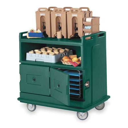 Beverage Service Cart, Recessed Top, Poly MPN:EAMDC24192