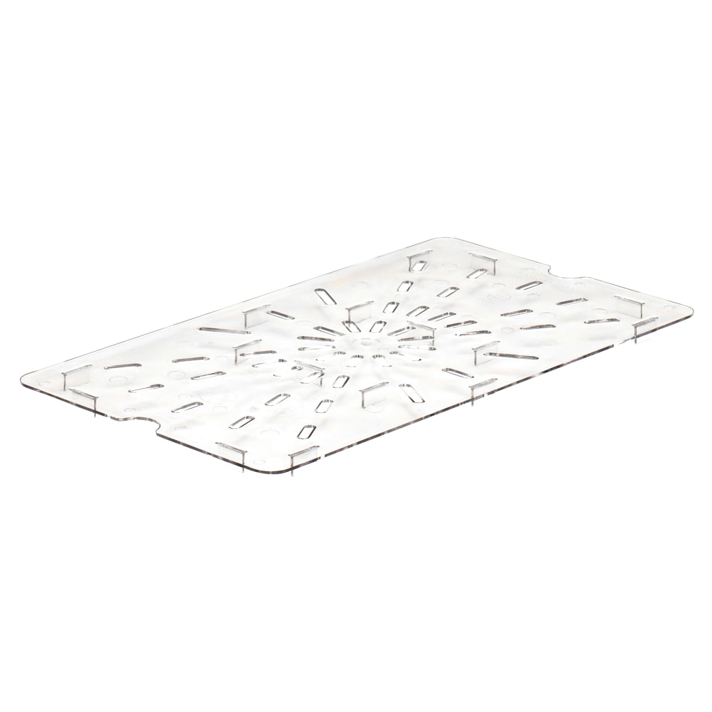 Cambro Camwear GN 1/1 Drain Shelves, 9/16inH x 18-5/16inW x 10-5/16inD, Clear, Pack Of 6 Shelves MPN:10CWD135