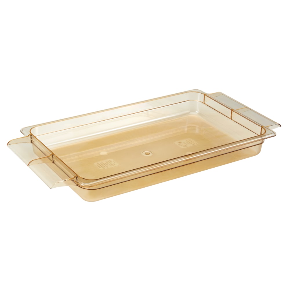 Cambro 1/1 x 2in H-Pans With Handles, Amber, Set Of 6 Pans MPN:12HPH150