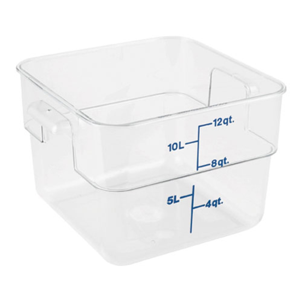Cambro Food Storage Container, 8 3/8inH x 12 7/16inW x 11 1/4inD, 12 Qt, Clear MPN:12SFSCW135