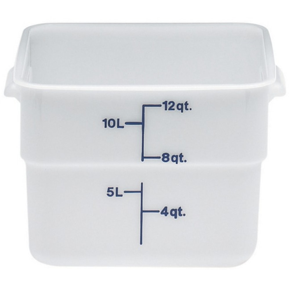 Cambro CamSquare Food Storage Container, 12 Qt, White MPN:12SFSP148