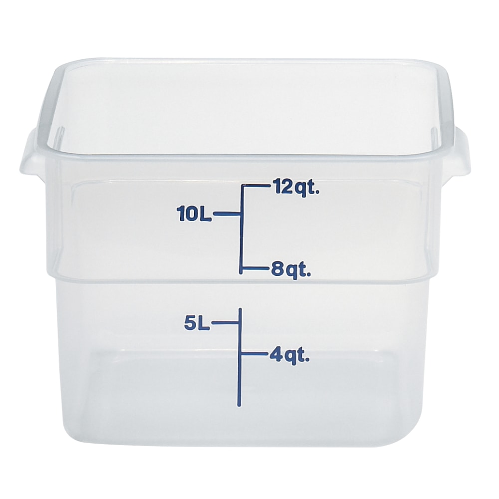 Cambro Translucent CamSquare Food Storage Containers, 12 Qt, Pack Of 6 Containers MPN:12SFSPP190