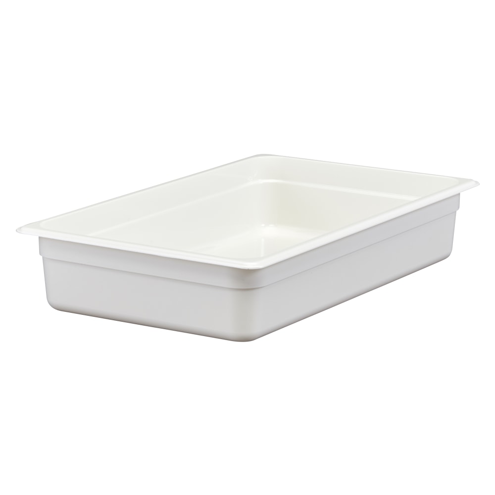 Cambro Camwear GN 1/1 Size 4in Food Pans, 4inH x 12-3/4inW x 20-7/8inD, White, Set Of 6 Pans MPN:14CW148