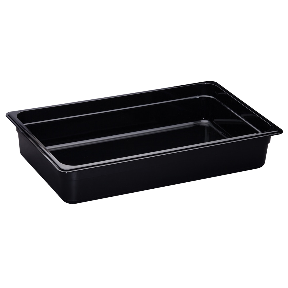 Cambro H-Pan High-Heat GN 1/1 Food Pans, 4inH x 12-3/4inW x 20-7/8inD, Black, Pack Of 6 Pans MPN:14HP110