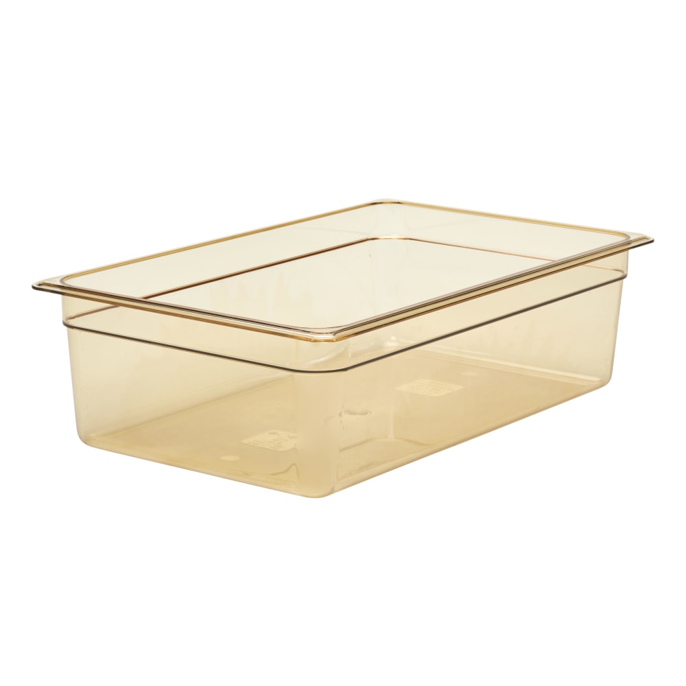 Cambro H-Pan High-Heat GN 1/1 Food Pans, 6inH x 12-3/4inW x 20-7/8inD, Amber, Pack Of 6 Pans MPN:16HP150