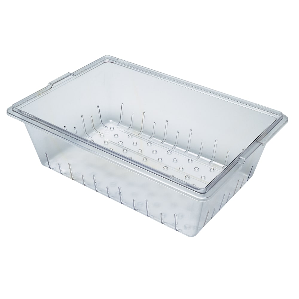 Cambro Camwear Food Box Colander Pans, 8-13/16inH x 18inW x 25-7/8inD, Clear, Set Of 4 Pans MPN:18268CLRCW135