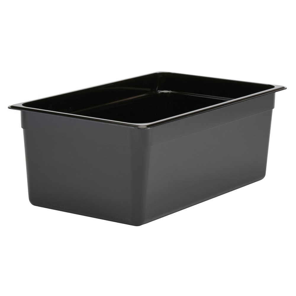 Cambro Camwear GN 1/1 Size 8in Food Pans, 8inH x 12-3/4inW x 20-7/8inD, Black, Set Of 6 Pans MPN:18CW110