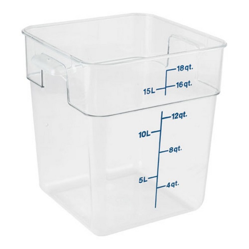 Cambro CamSquare Food Storage Container, 18 Qt, Clear MPN:18SFSCW135