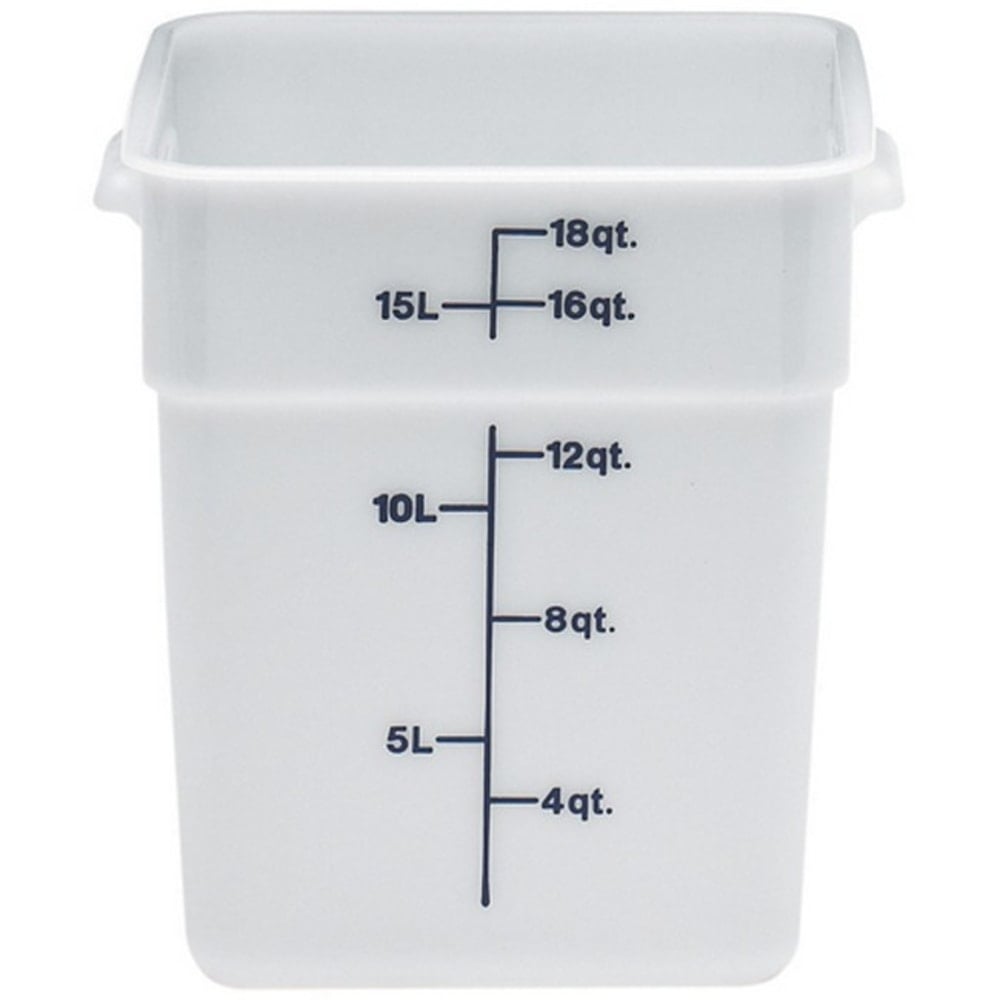 Cambro CamSquare Food Storage Container, 18 Qt, White MPN:18SFSP148