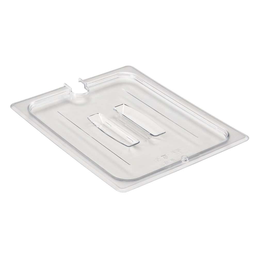 Cambro Camwear 1/2 H-Pan Notched Food Pan Lids With Handles, Clear, Set Of 6 Lids MPN:20CWCHN135