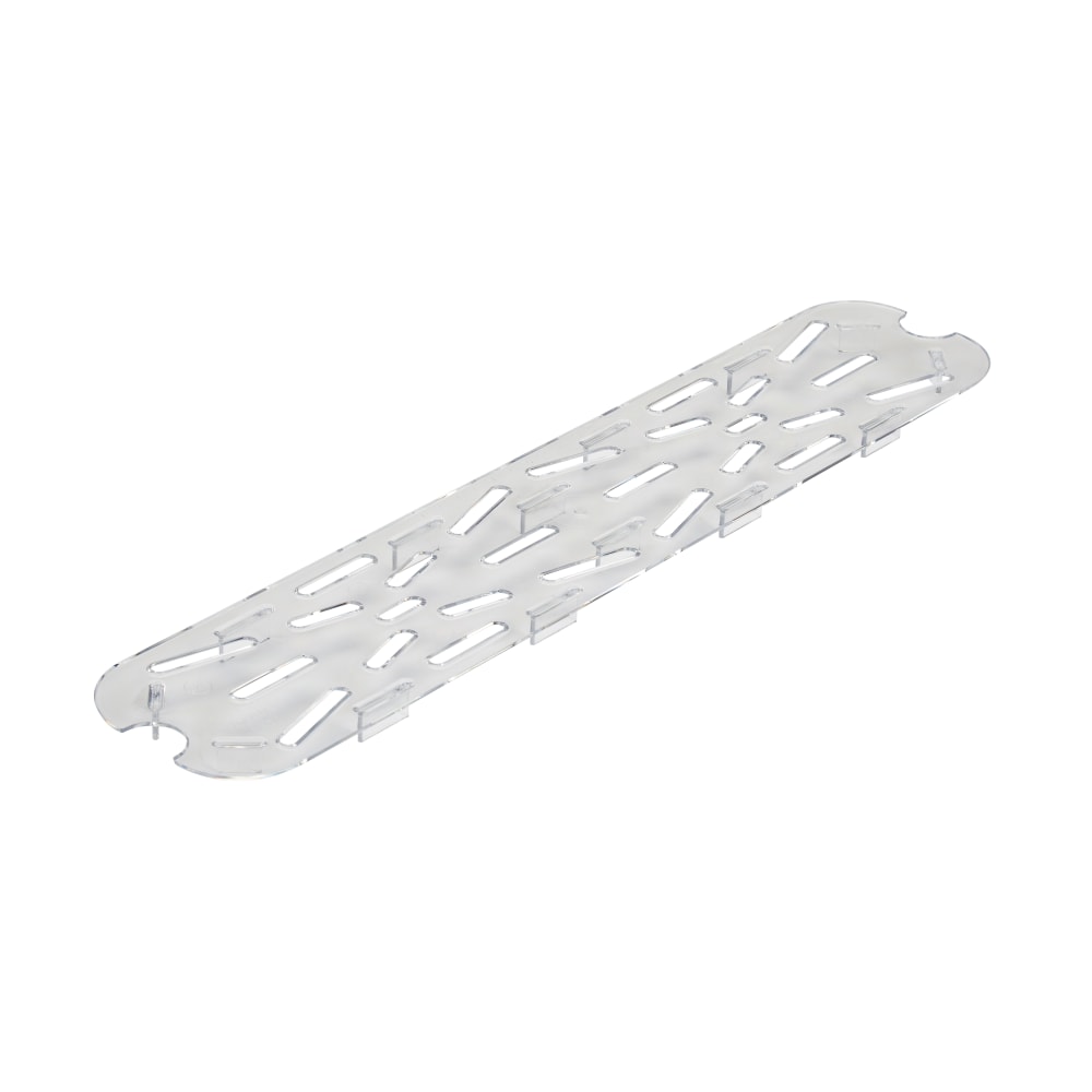 Cambro Camwear GN 1/2 Long Drain Shelves, 5/8inH x 3-5/8inW x 18-1/16inD, Clear, Pack Of 6 Shelves MPN:20LPCWD135