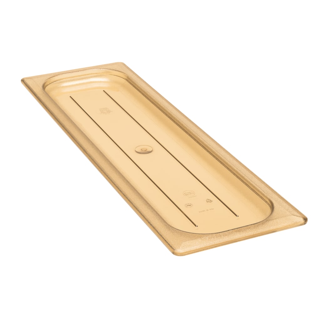 Cambro Camwear 1/2 H-Pan Long Food Pan Lids, Amber, Set Of 6 Lids MPN:20LPHPC150