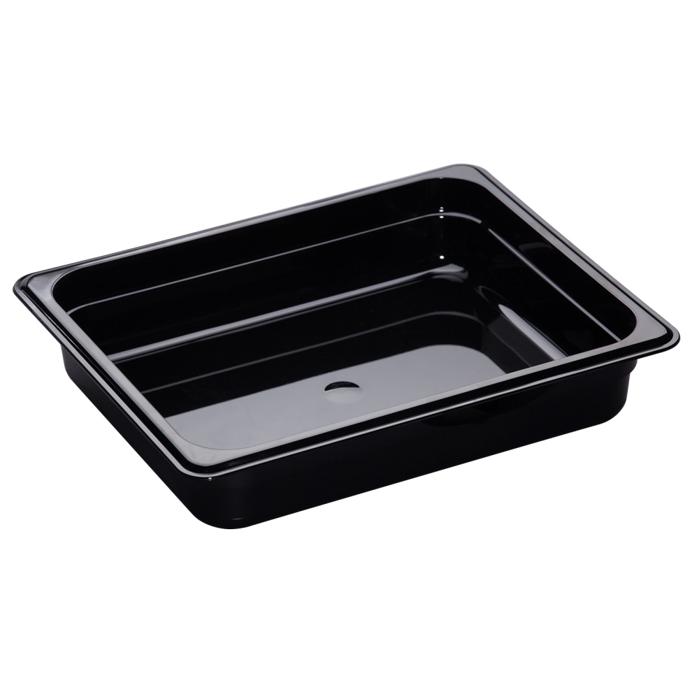 Cambro H-Pan High-Heat GN 1/2 Food Pans, 2inH x 10-7/16inW x 12-3/4inD, Black, Pack Of 6 Pans MPN:22HP110