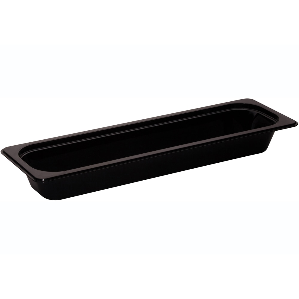 Cambro H-Pan High-Heat GN 1/2 Long Food Pans, 2-1/2inH x 6-3/8inW x 20-7/8inD, Black, Pack Of 6 Pans MPN:22LPHP110