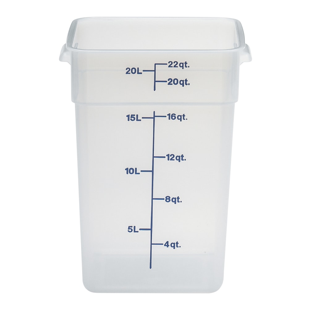 Cambro Translucent CamSquare Food Storage Containers, 22 Qt, Pack Of 6 Containers MPN:22SFSPP190