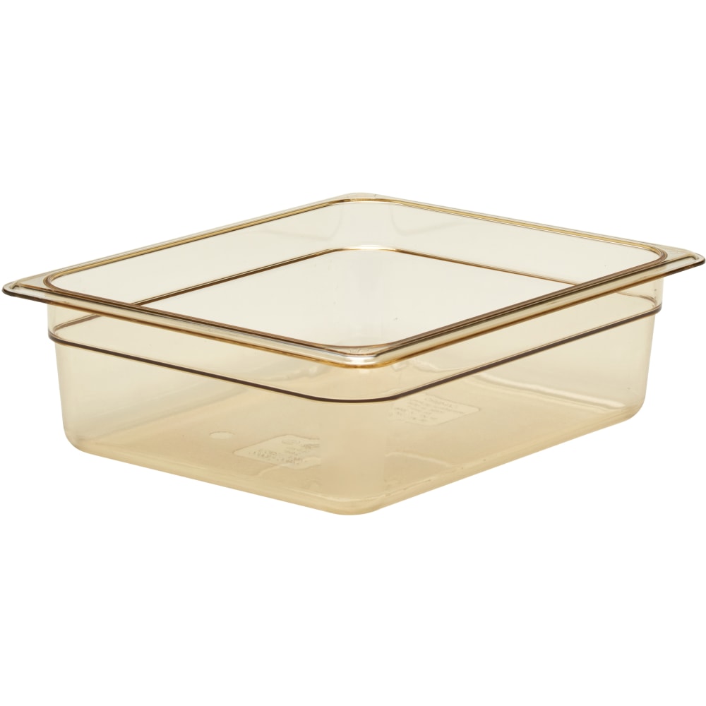 Cambro H-Pan High-Heat GN 1/2 Food Pans, 4inH x 10-7/16inW x 12-3/4inD, Amber, Pack Of 6 Pans MPN:24HP150