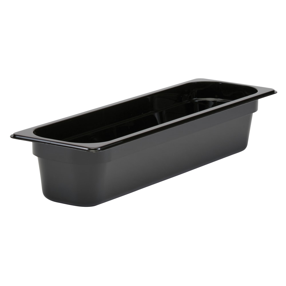 Cambro Camwear 1/2 x 4in Long Food Pans, Black, Set Of 6 Pans MPN:24LPCW110