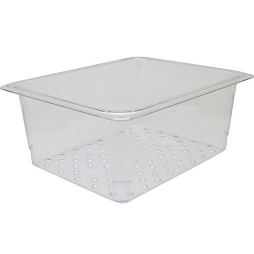 Cambro 1/2 Size Camwear Colander Food Pan, 5in x 10in x 13in, Clear MPN:25CLRCW135