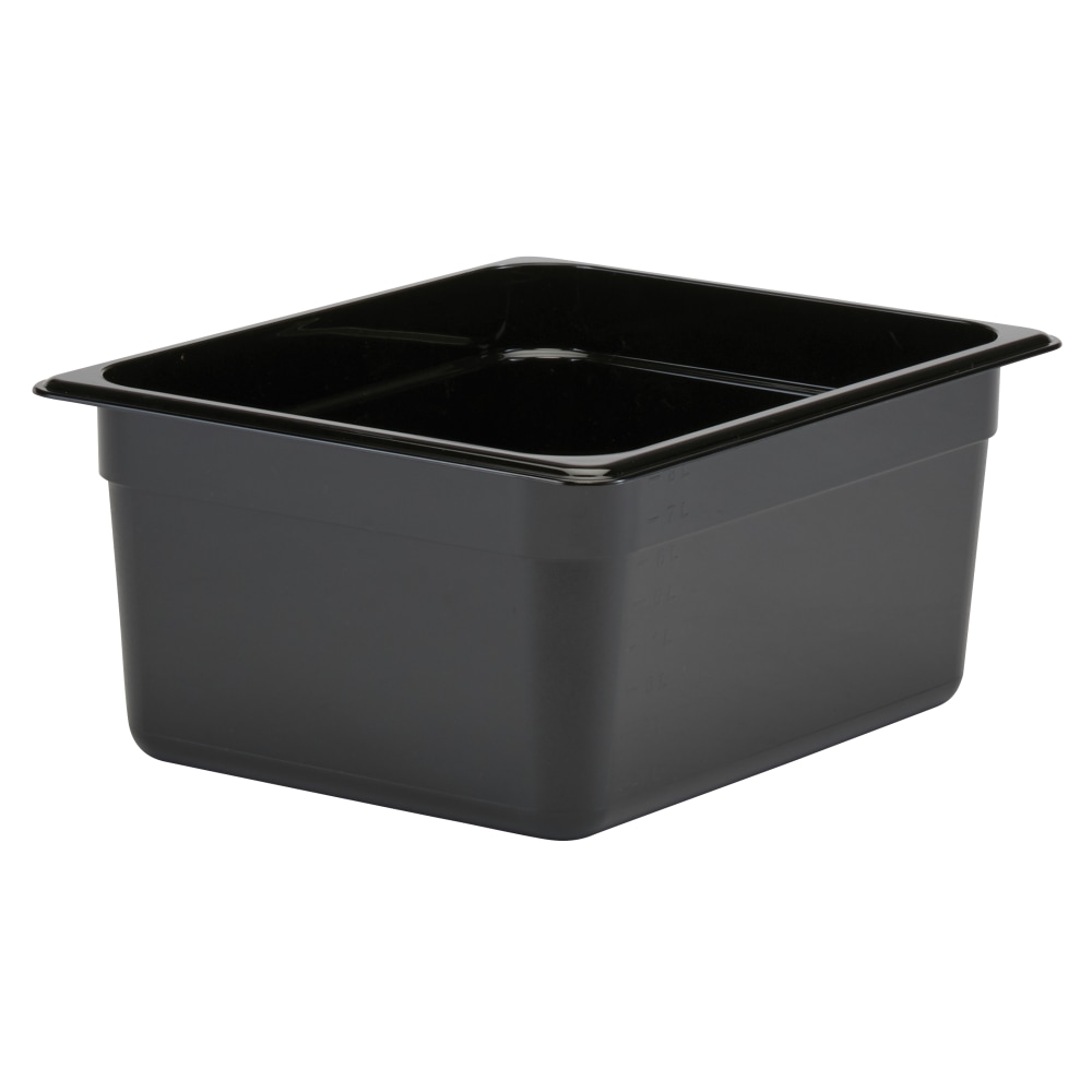 Cambro Camwear GN 1/2 Size 6in Food Pans, 6inH x 10-1/2inW 12-3/4inD, Black, Set Of 6 Pans MPN:26CW110