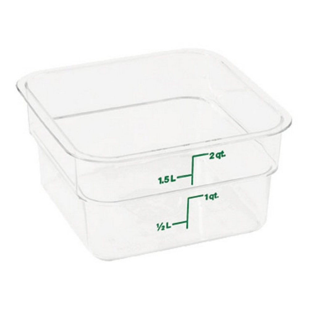 Cambro CamSquare Food Storage Container, 2 Qt, Clear MPN:2SFSCW135
