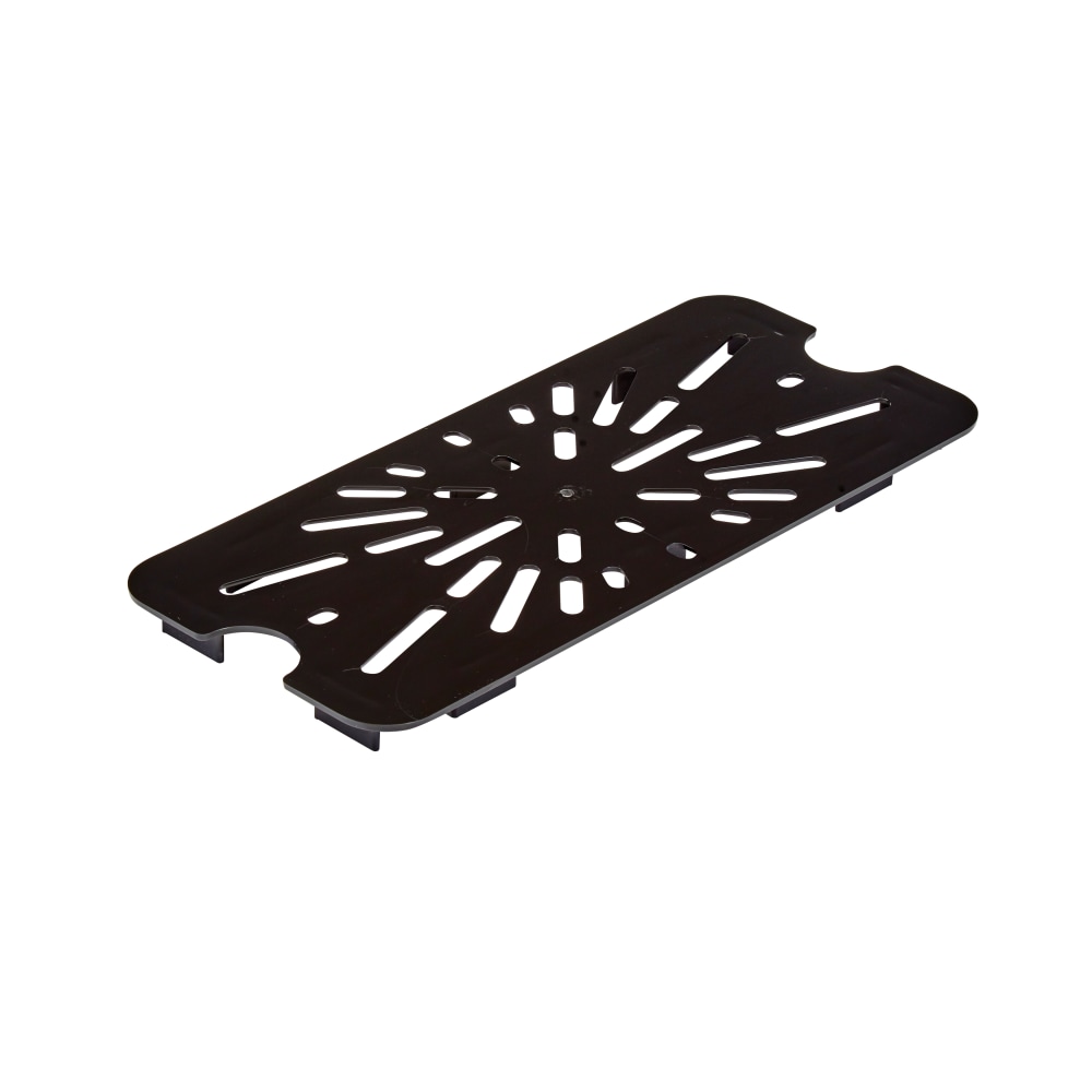 Cambro Camwear GN 1/3 Drain Shelves, 9/16inH x 10-7/16inW x 4-5/8inD, Black, Pack Of 6 Shelves MPN:30CWD110