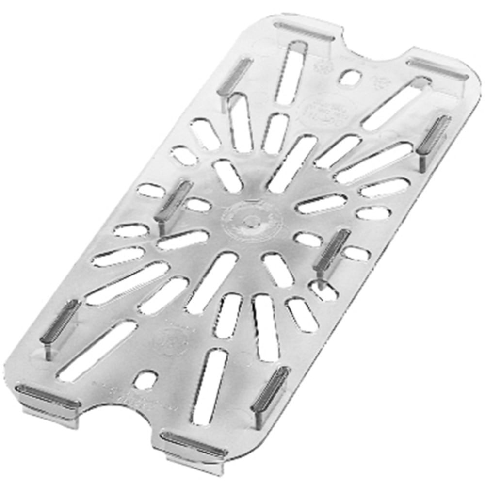 Cambro Camwear GN 1/3 Drain Shelves, 9/16inH x 10-7/16inW x 4-5/8inD, Clear, Pack Of 6 Shelves MPN:30CWD135