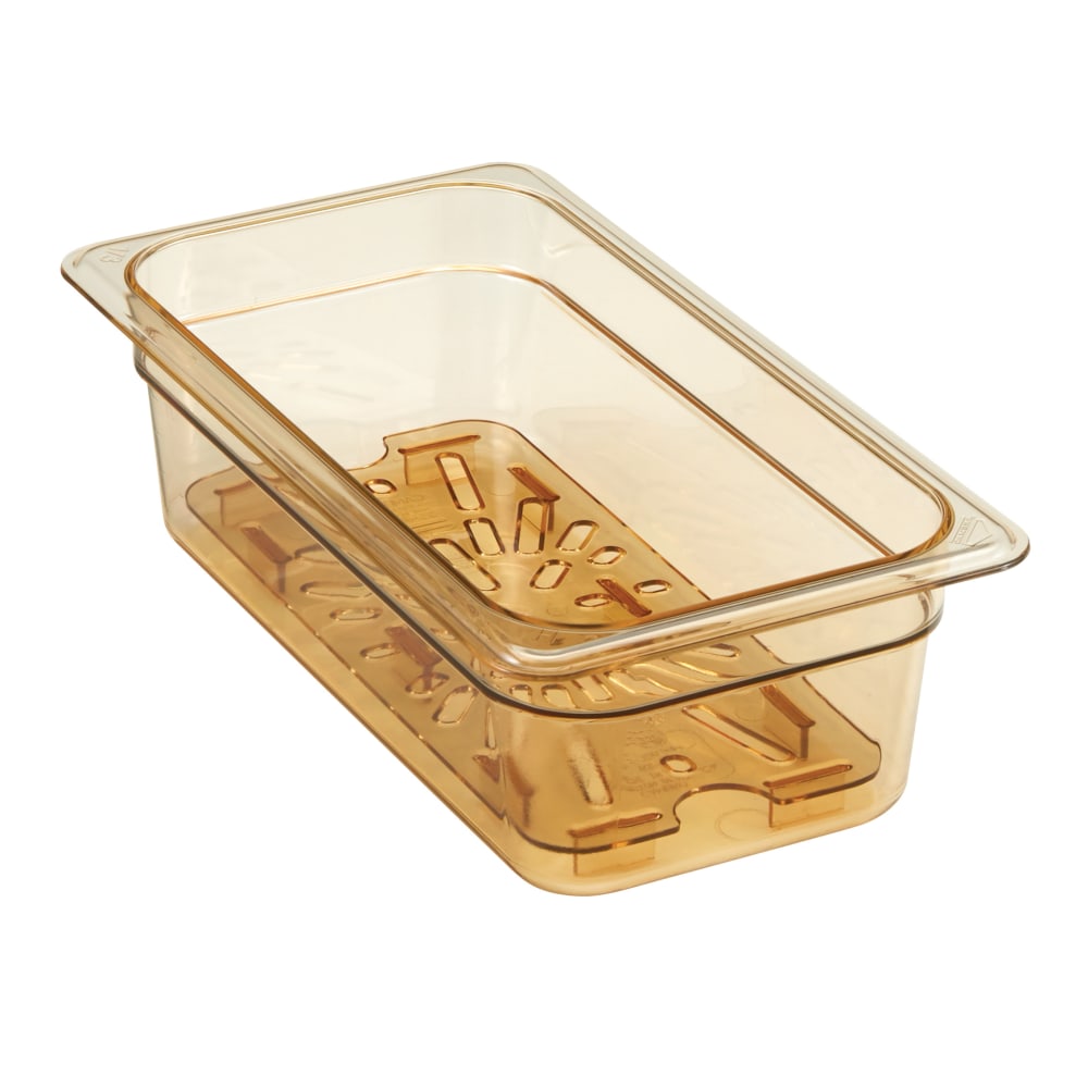Cambro H-Pan High-Heat Drain Shelves For GN 1/3 Food Pans, Amber, Pack Of 6 Shelves MPN:30HPD150