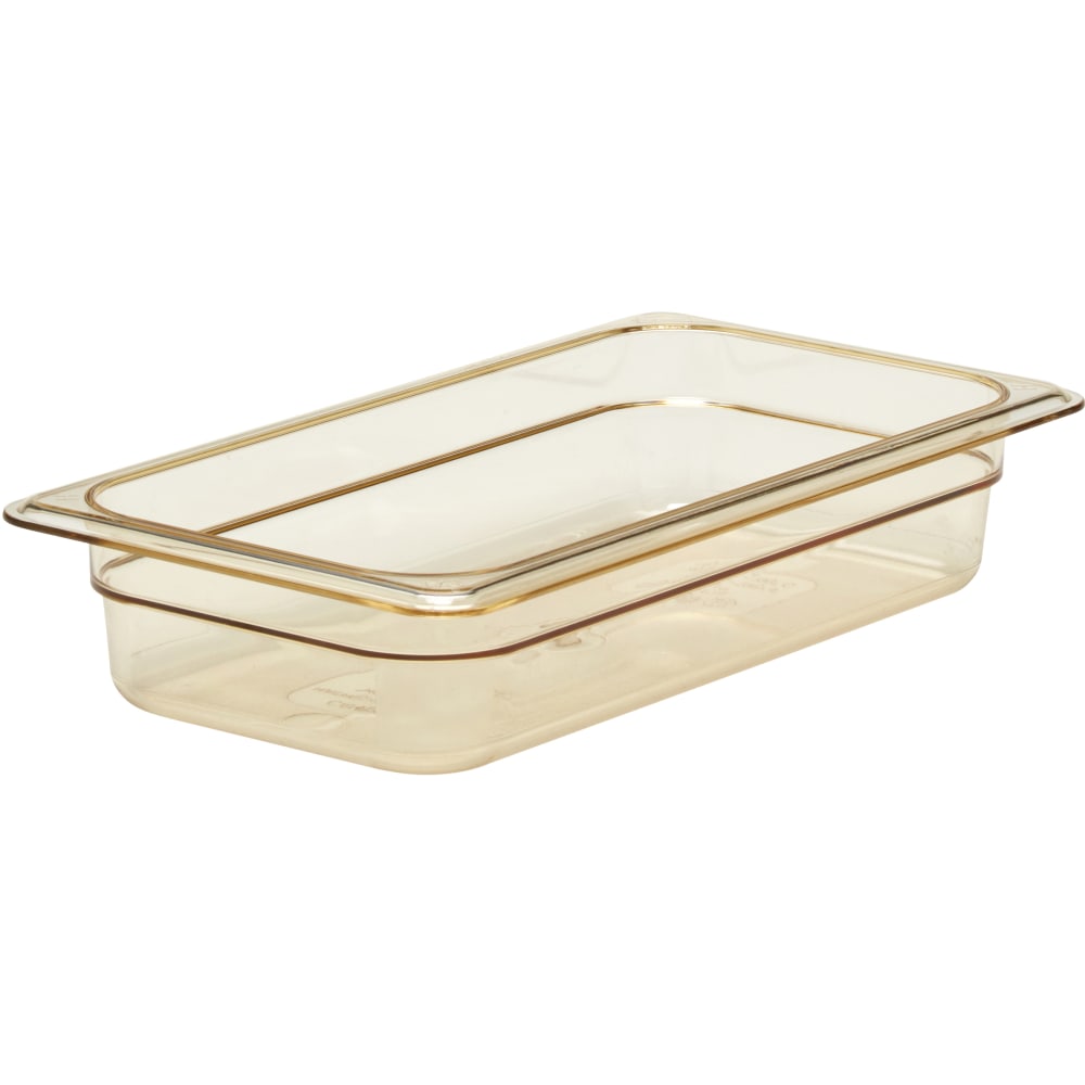 Cambro H-Pan High-Heat GN 1/3 Food Pans, 2inH x 6-15/16inW x 12-3/4inD, Amber, Pack Of 6 Pans MPN:32HP150